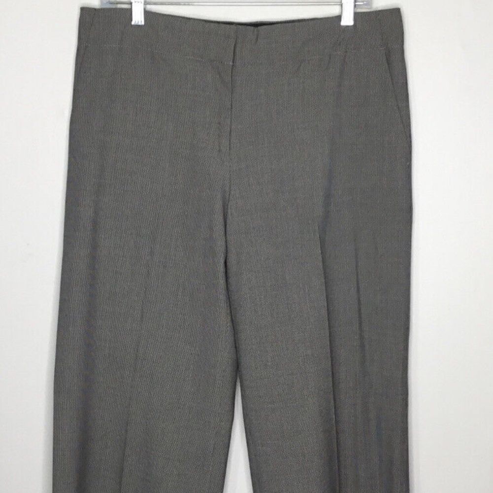 Liz‎ Claiborne Sloane Womens White/Black Houndstooth Classic Trousers Pants  L